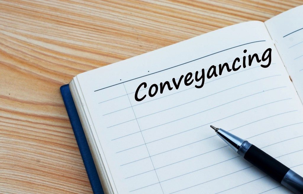 conveyancing written on diary