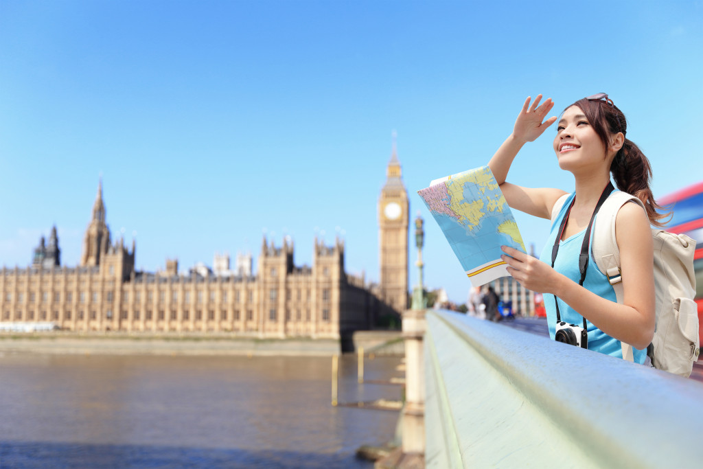 woman exploring the UK